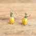 Dangle Pineapple Enamel Sterling Silver Earrings